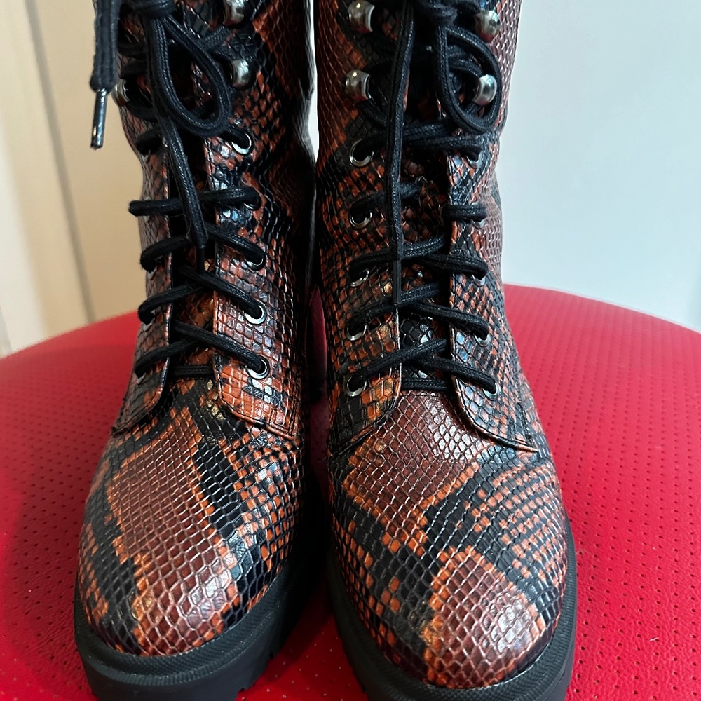 Aerosoles Red Leather Ankle Boots